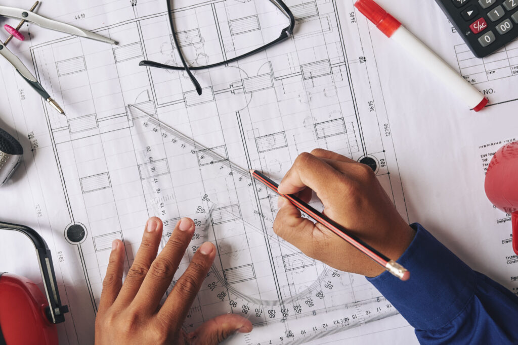 drawing blueprint